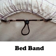 Set of 4 Adjustable Bed Sheet Fasteners Non-Slip Elastic Clips Black