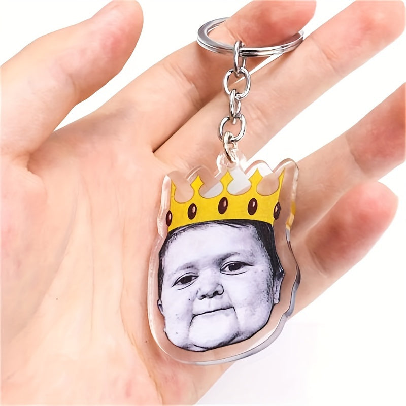 Meme Acrylic Keychain Mini Khabib Hasby Figure Bag Pendant Gift Set