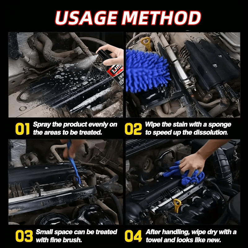 Automotive Engine Compartment Refurbishment Kit 100ml Protective Coating and Degreaser