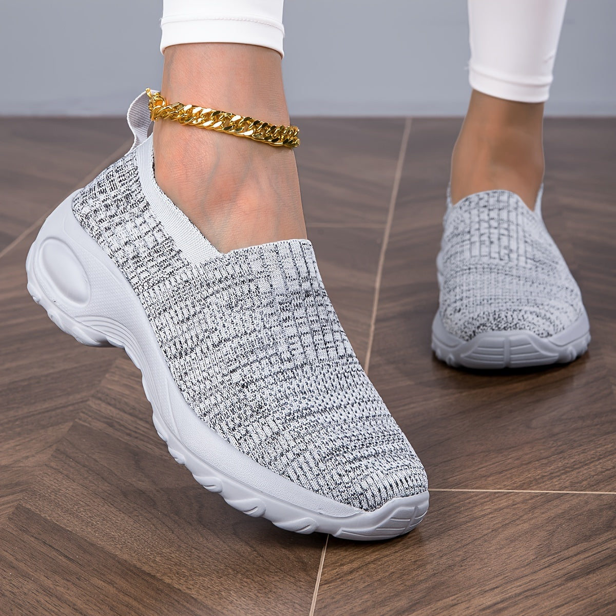 Women’s Casual Sports Socks Sneakers Thick Sole Air Cushion Shoes