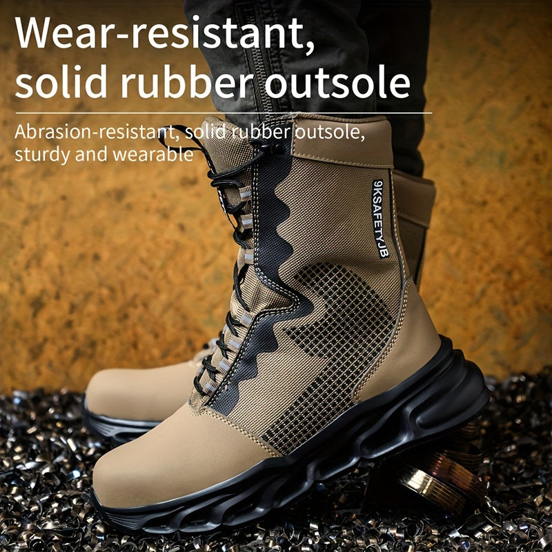 Unisex Tactical Boots Anti-Slip Wear-Resistant High-Top Hiking Camping All-Season