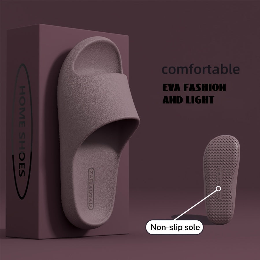Women's EVA Slides Open-Toe Breathable Non-Slip Comfortable Purple
