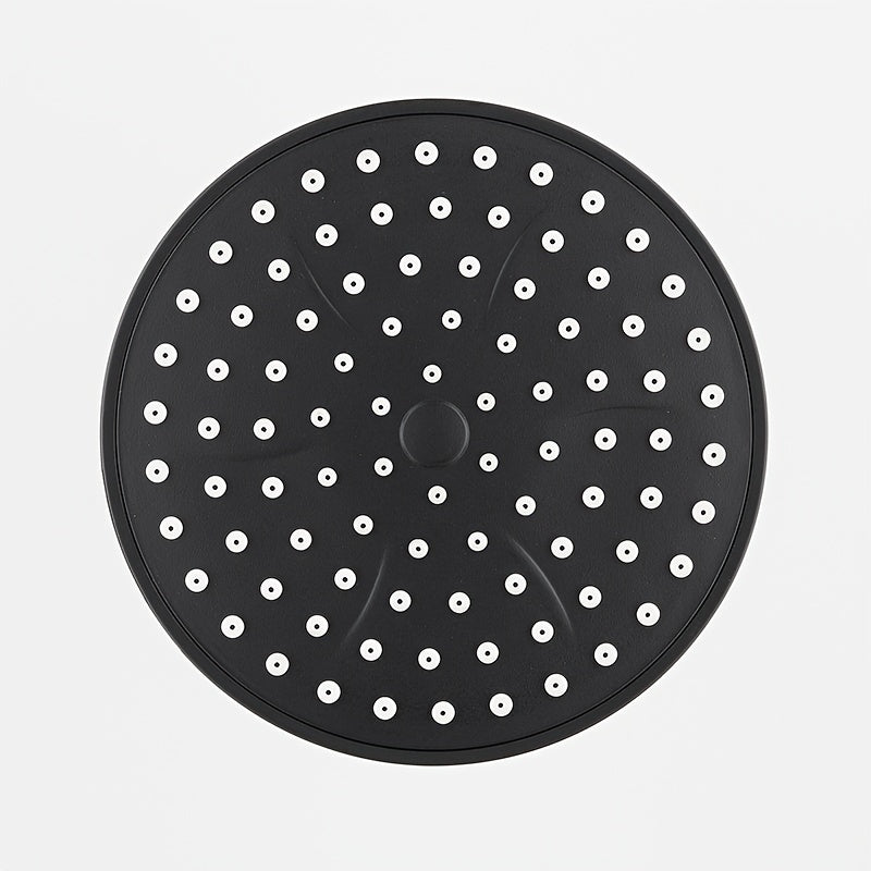 Round Rainfall Shower Head Wall Mount High-Pressure Plastic