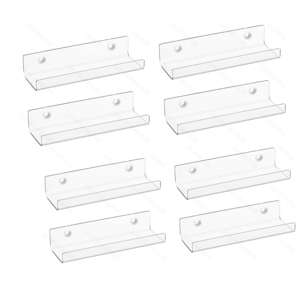 Vinil Qaytarmalar Uchun Devorga O'rnatiladigan Stend To'plami 4, 6 va 8 Dona, 10.16 sm Vinil Qaytarmalar Uchun Shaffof Akril Stend, Yotoqxona, Oila Xonasi, Do'kon va Uy Dekoratsiyasi Uchun Zamonaviy Ko'rsatish va Albom Ramkasi