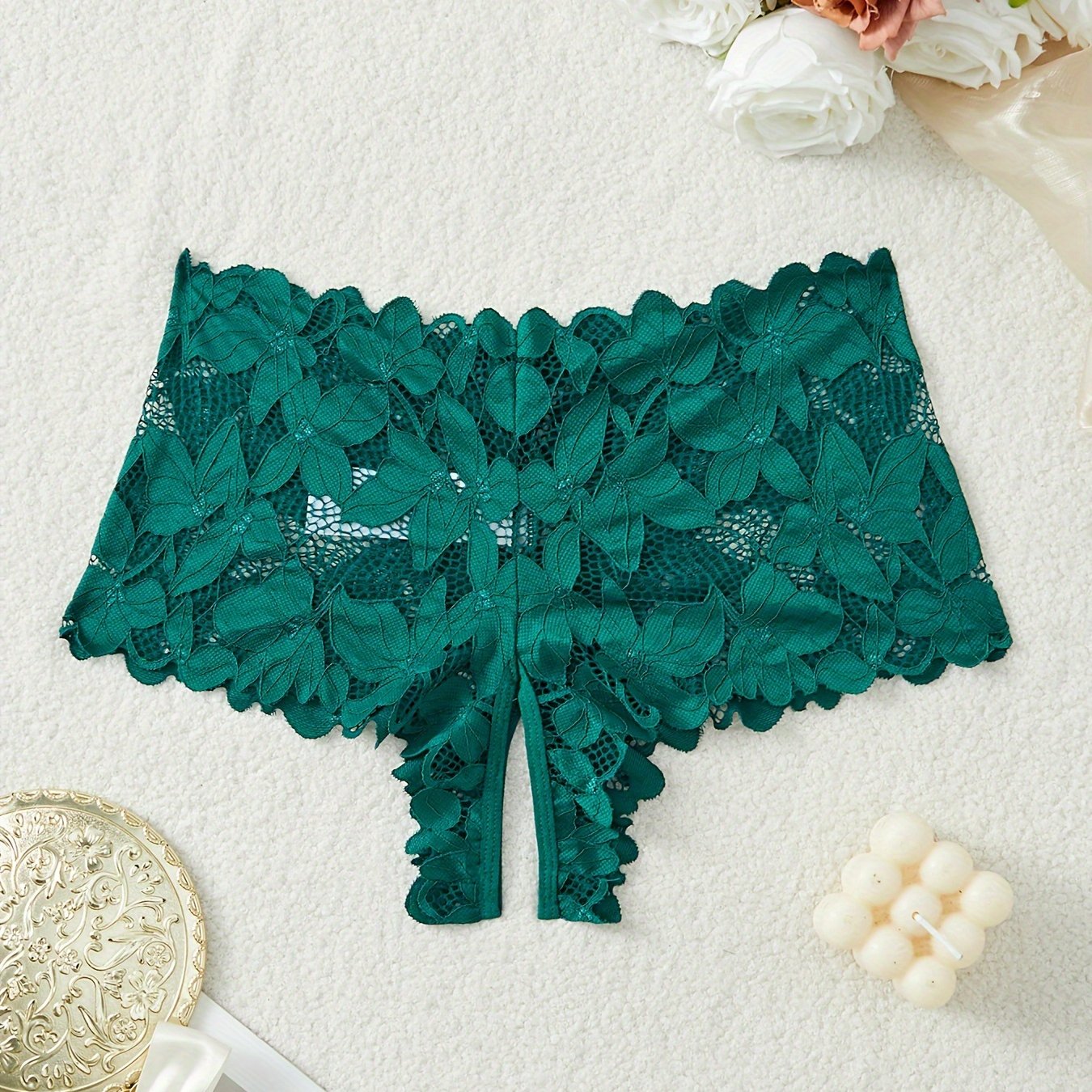 Кружевные трусики для женщин с дизайном кленового листа, сексуальное нижнее белье