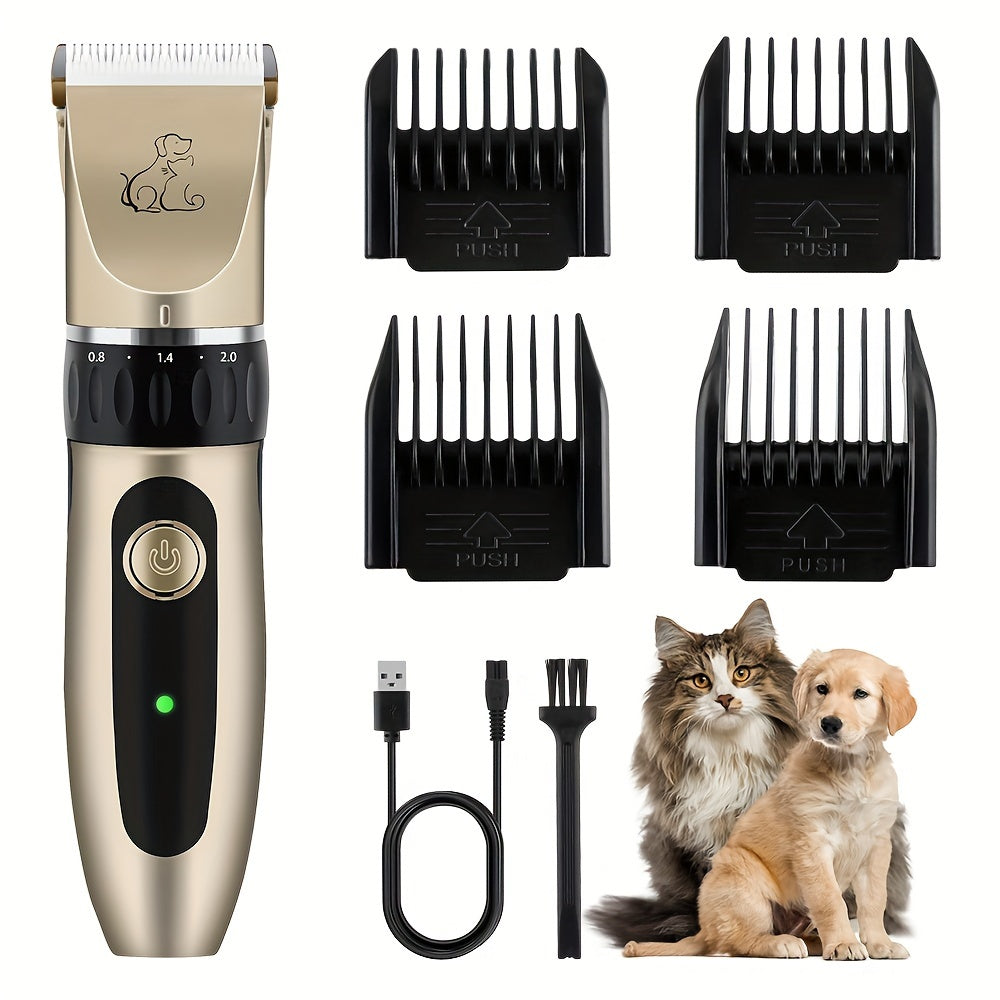 Electric Pet Hair Trimmer Rechargeable Battery Removable Blade for Dogs and Cats