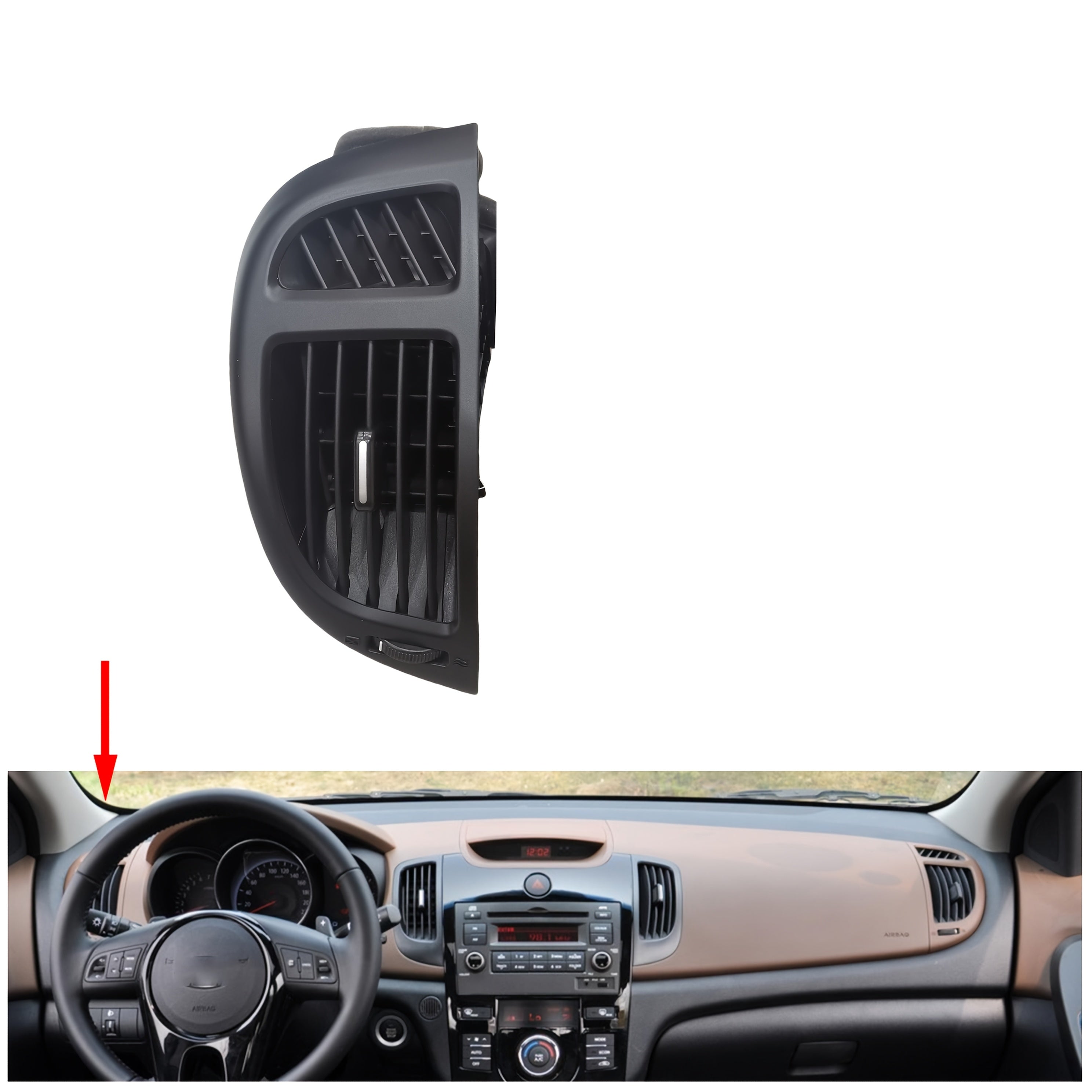 Черная крышка вентиляционного отверстия автомобиля для замены на моделях 2008-2013, легкая установка