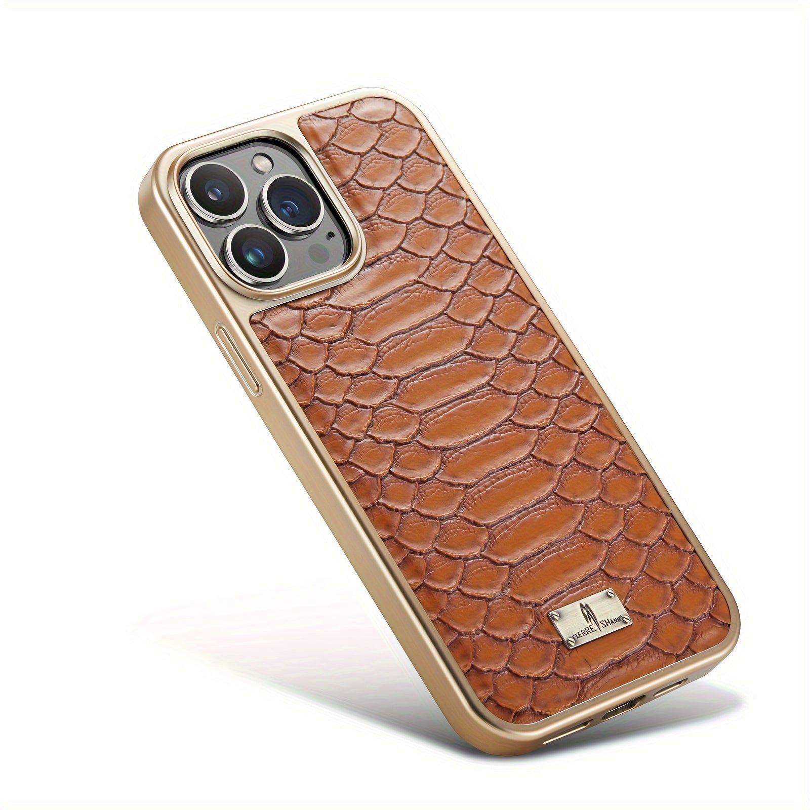 Faux Leather Retro Phone Case for iPhone 11-15 with 360° Anti-Fall Protection and Air Cushion Design