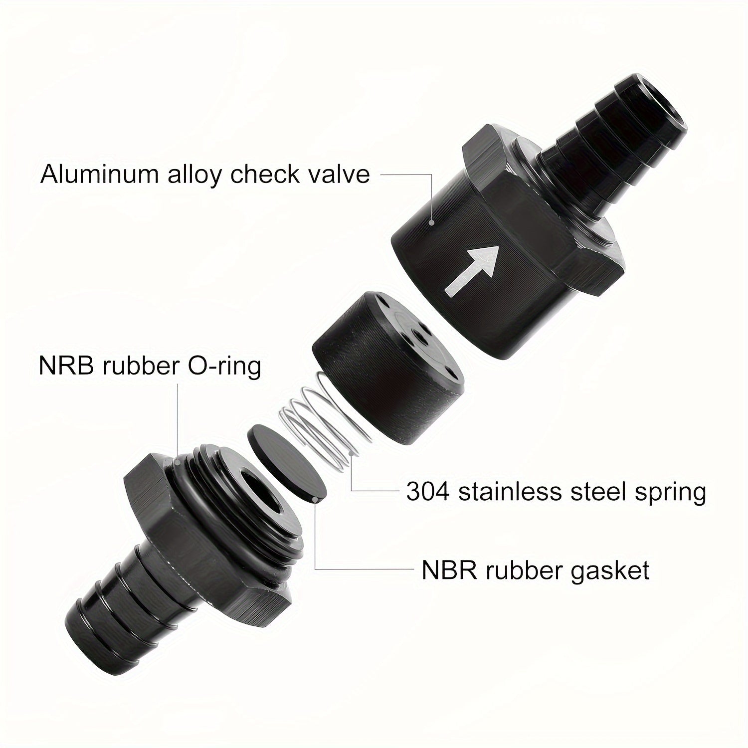 Обратный клапан для топливной линии, топливо, масло, вода, дизель, алюминиевый сплав, 4, 6, 8, 10, 12, 14 мм