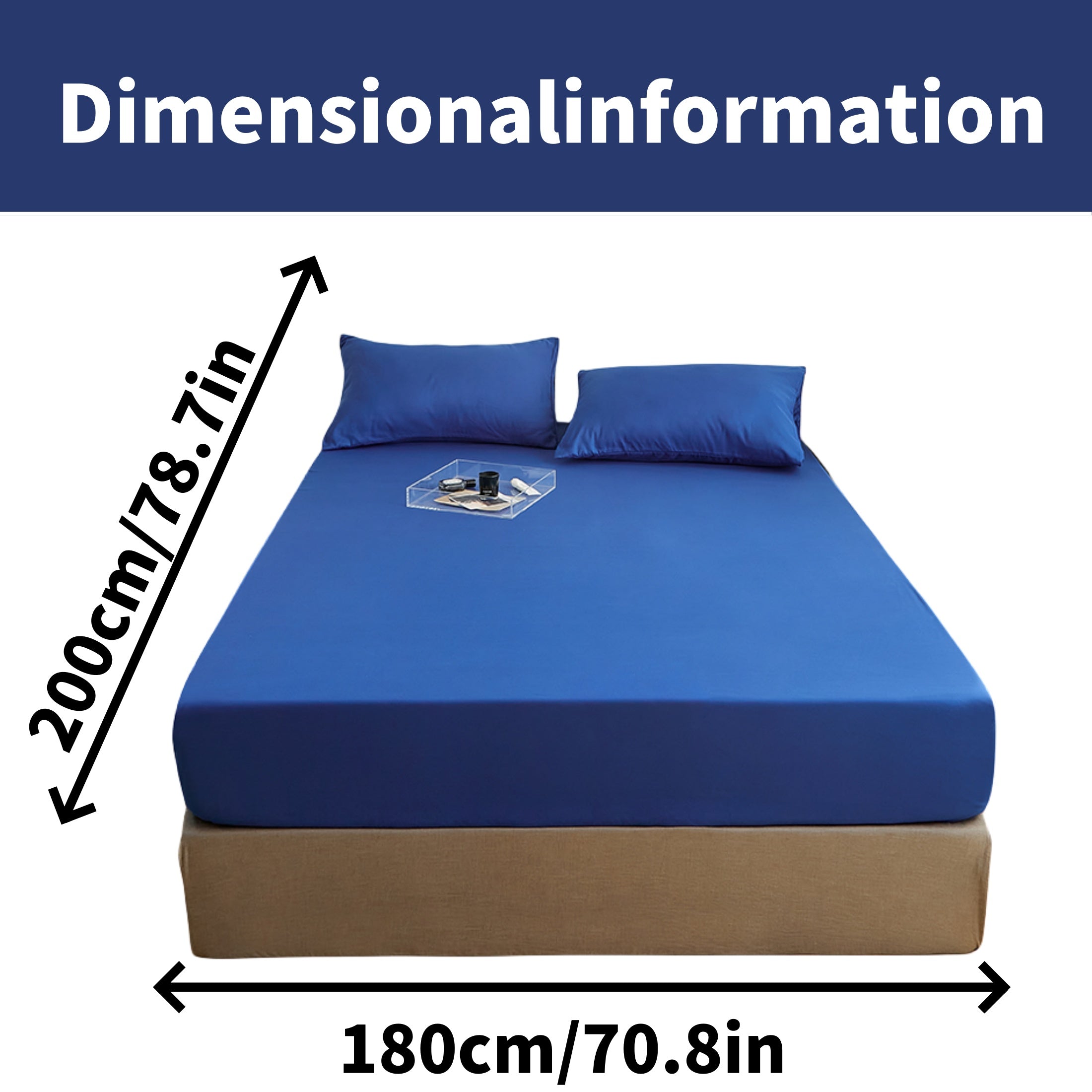 Juego de sábanas ajustadas de poliéster cepillado con 2 fundas de almohada, con bolsillo profundo, ropa de cama