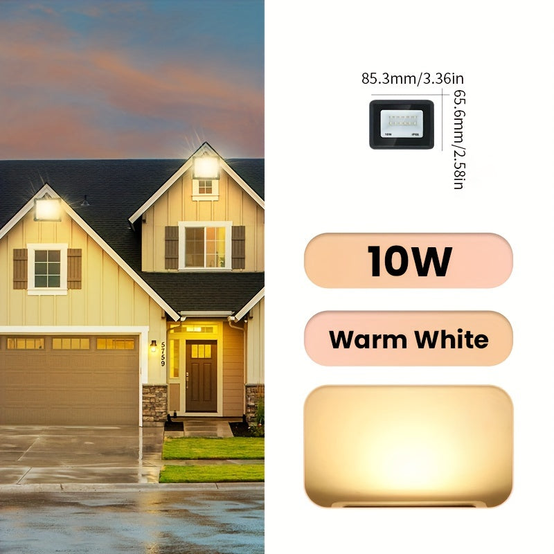 Aluminum LED Floodlight Outdoor Garden Playground Wall Ceiling 10-300W Black