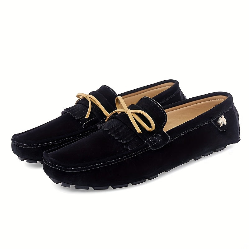 Women's Slip-On Loafers Microfiber Bowknot Tassel Casual Shoes Black Pink Blue Red Green