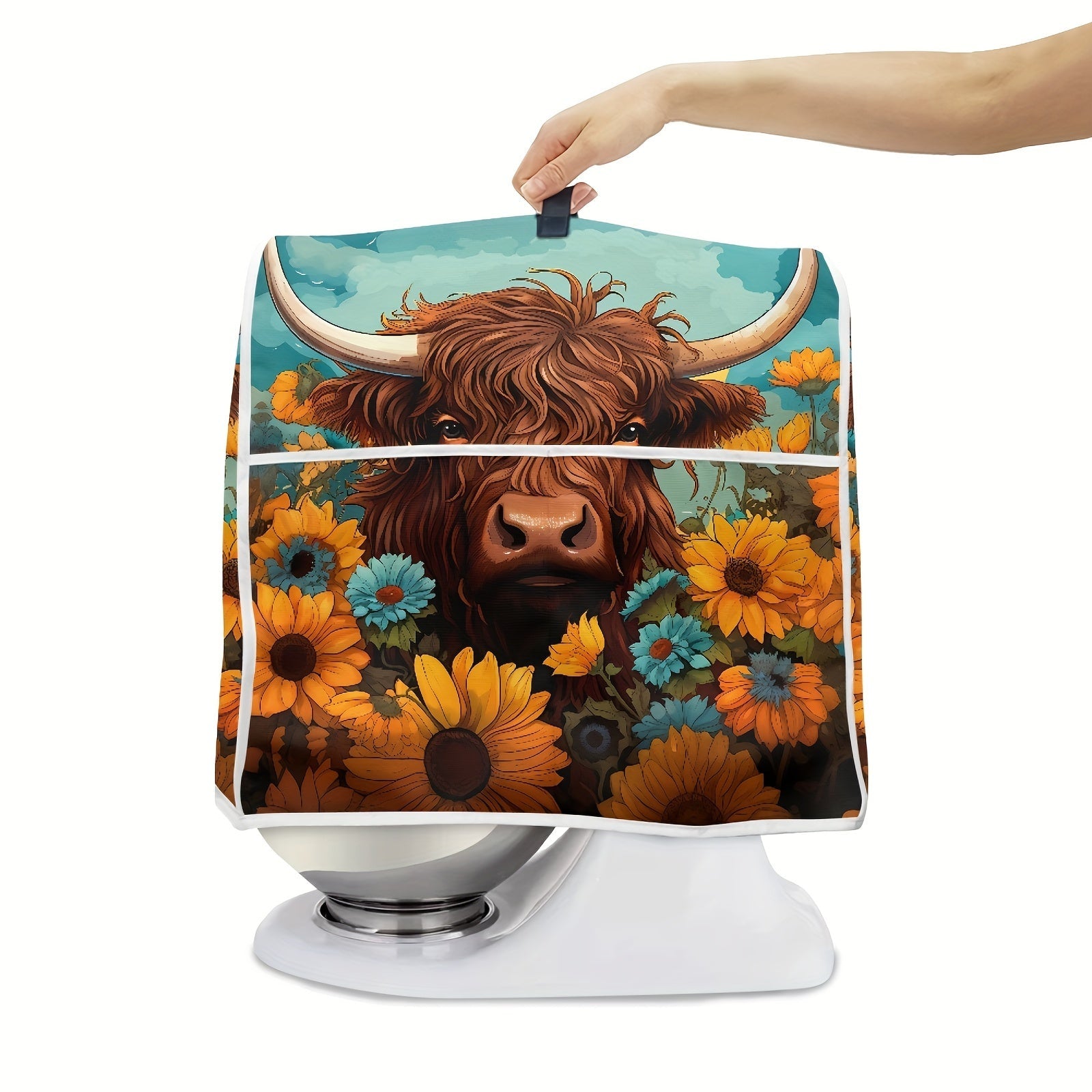 Gulbahor, Highland buqa va Qo'ylar naqshli mikser qopqog'i, yuviladigan chang va antistatik himoya