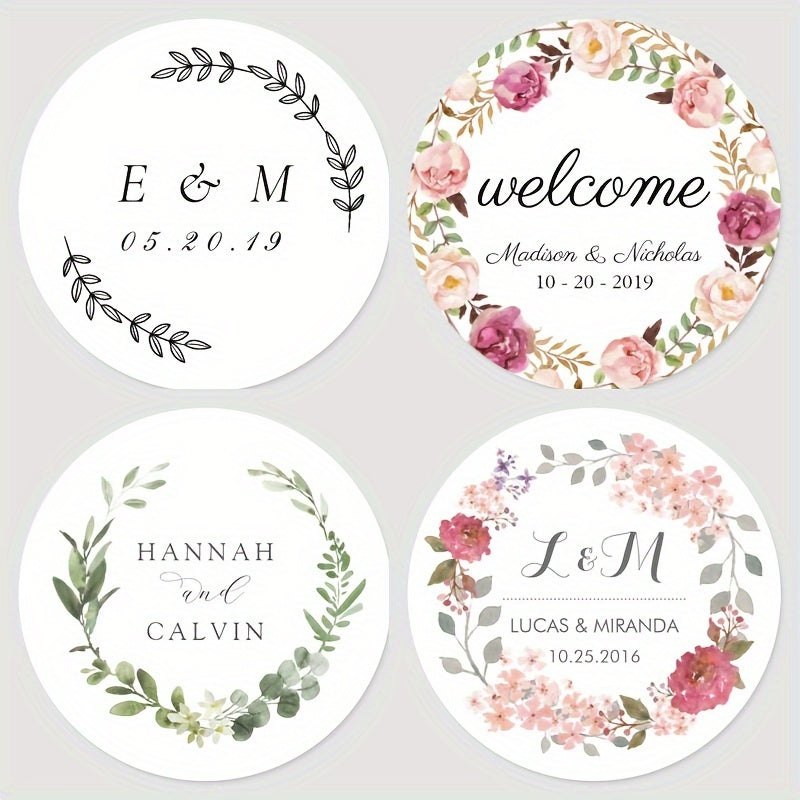 Personalized Bridal Shower Labels Custom Thank You Stickers Name and Date Recyclable Matte Finish
