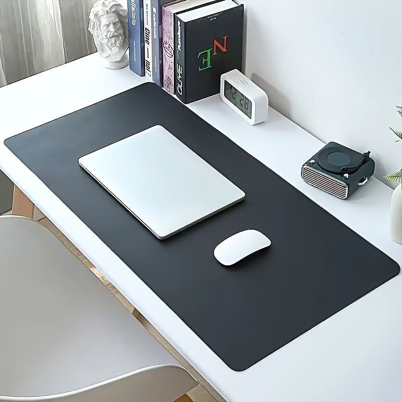 Black PVC Desk Mat Non-Slip Large Office Computer Mouse Pad