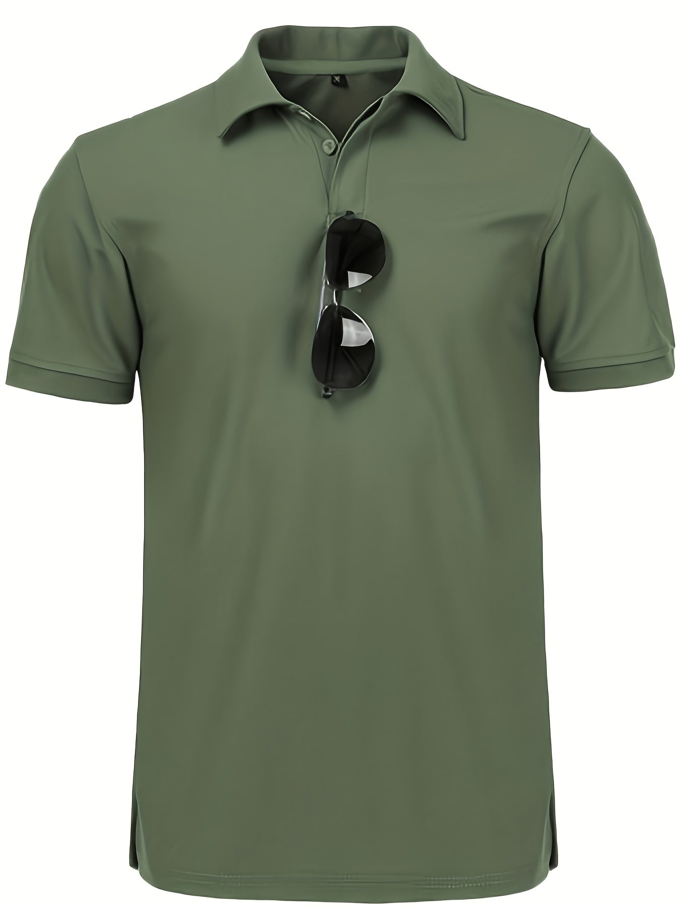 Plus Size Men's Solid Color Golf Shirts Casual Breathable Big and Tall