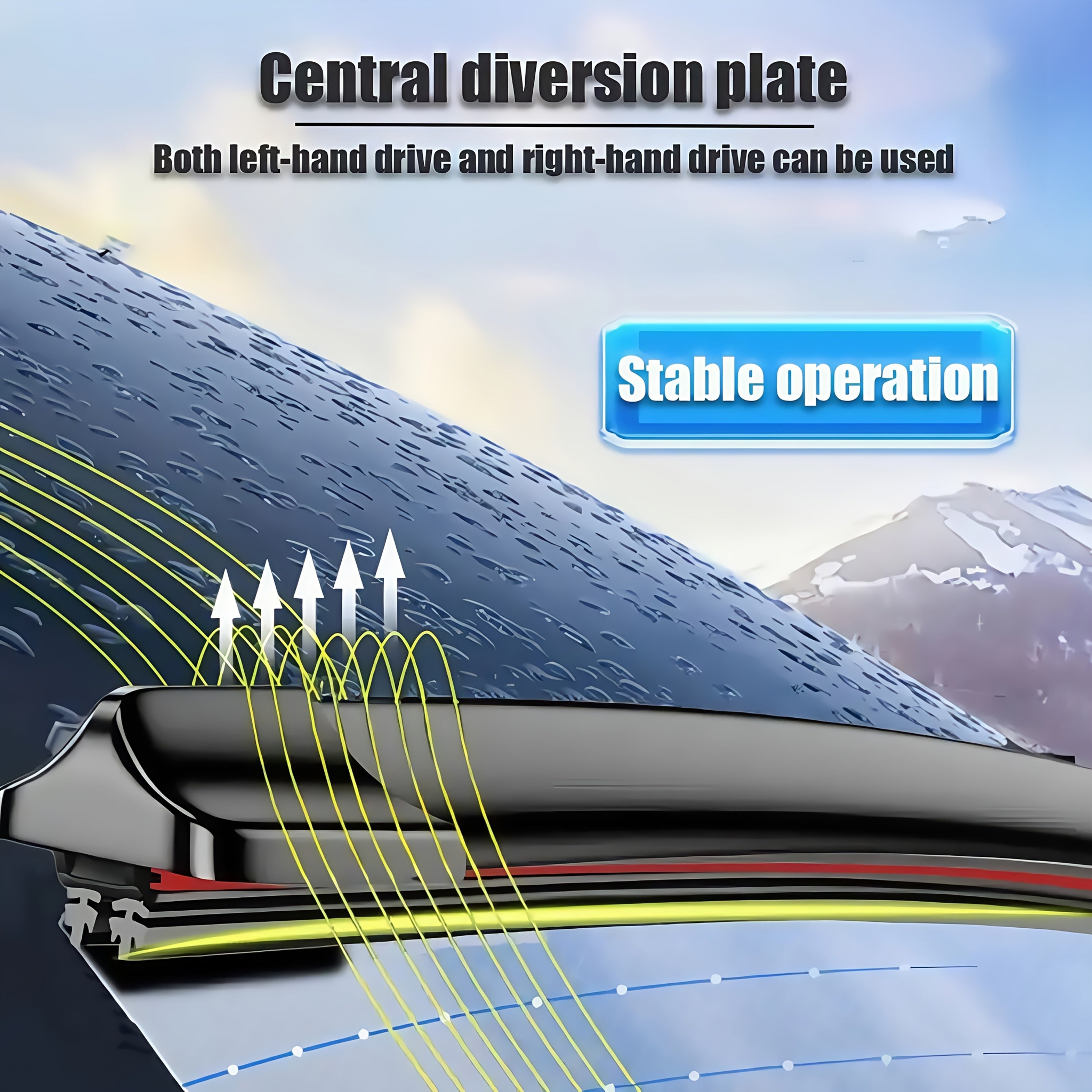 Car Windshield Wiper Blade Set with Adapters 35-71cm Durable Rubber Quiet