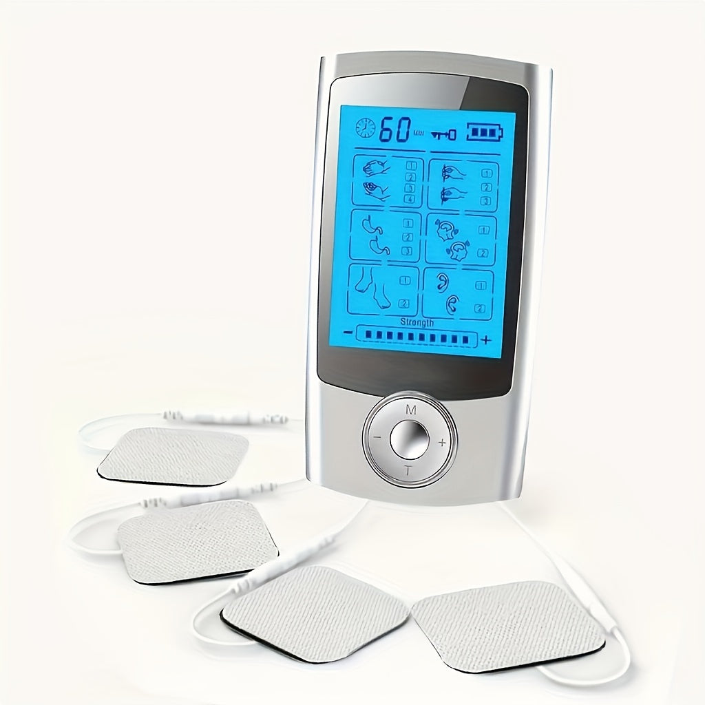 Portable Dual Channel TENS Muscle Stimulator with Digital Display 16 Modes 20 Levels
