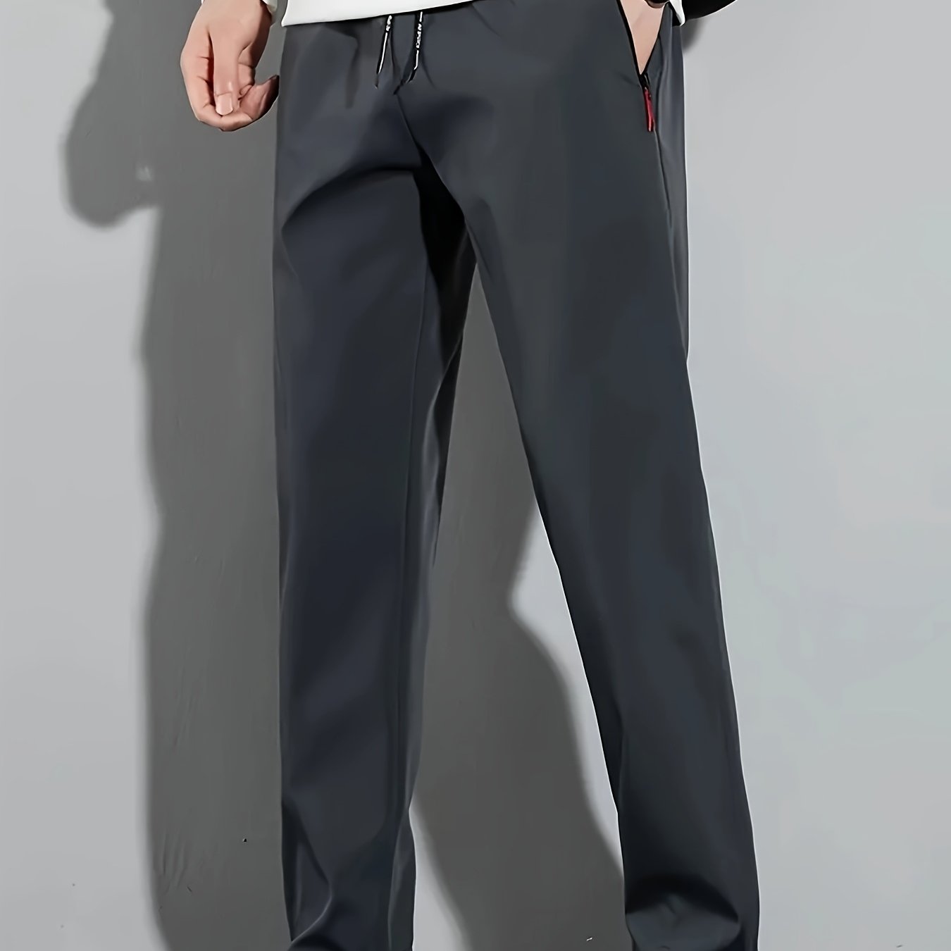 "Dengiz ko'k erkaklar uchun tasodifiy tortish qopqog'i bilan shimlar - yozgi ochiq havoda faoliyatlar uchun engil polyester jorjlar"