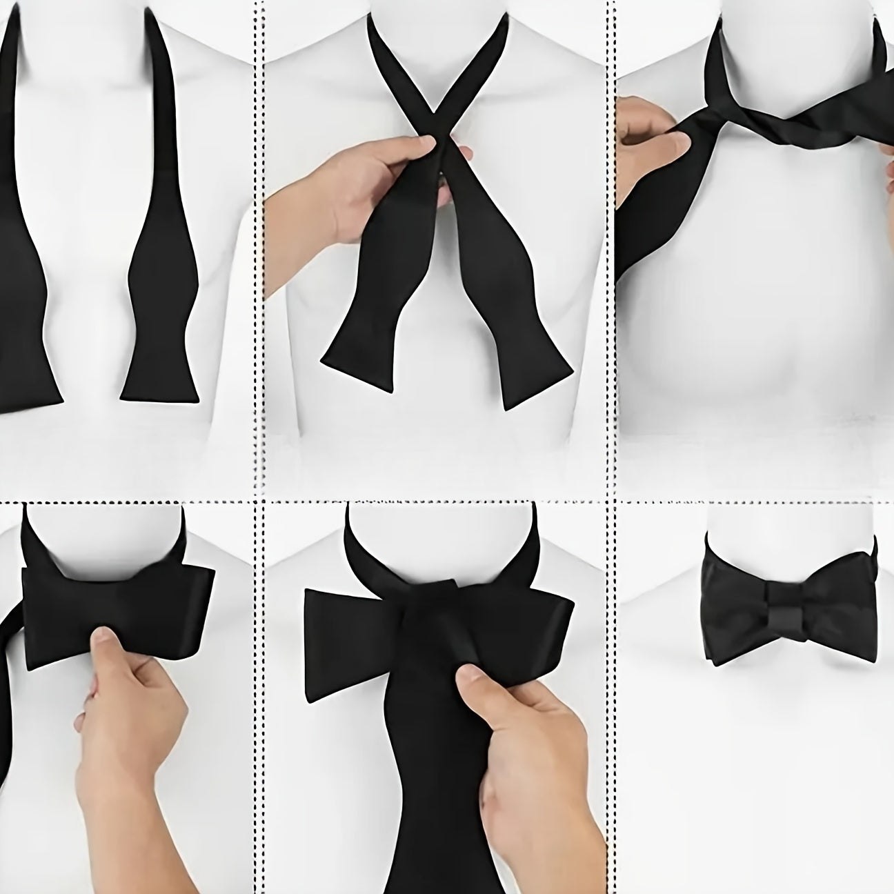 Erkaklar uchun o'z-o'zini bog'lash uchun bow tie, sozlanadigan, to'liq rangli rasmiy tuxedo aksessuari