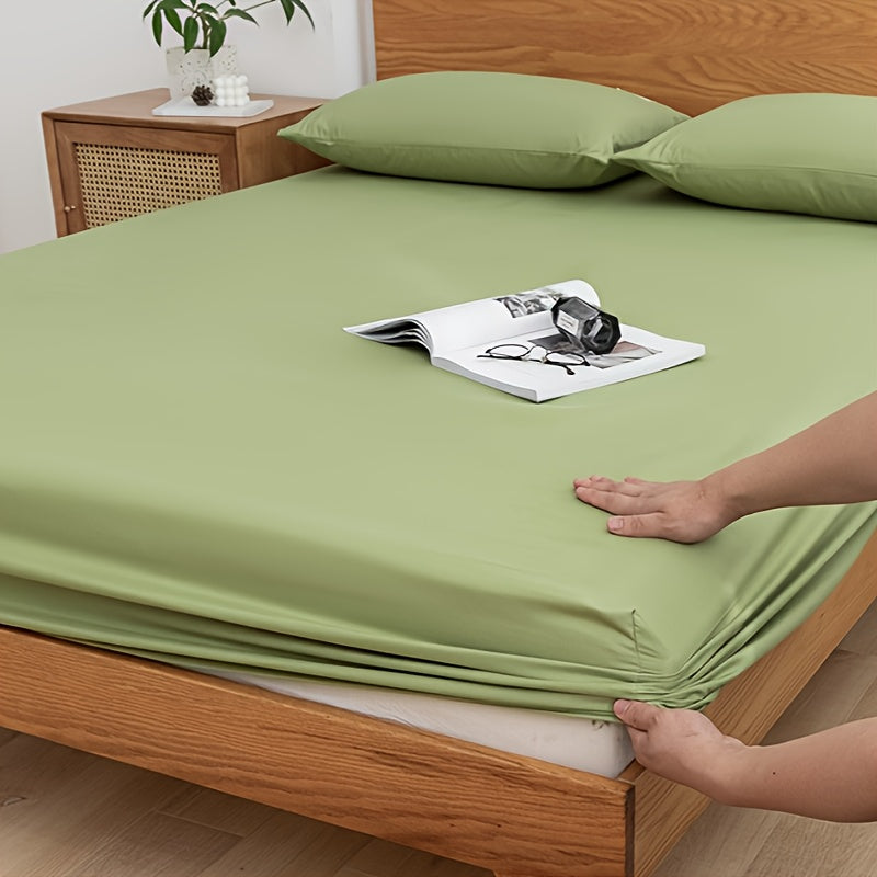 Sábana ajustable para cama individual de color sólido, capa única, invierno, disponibles en múltiples tamaños