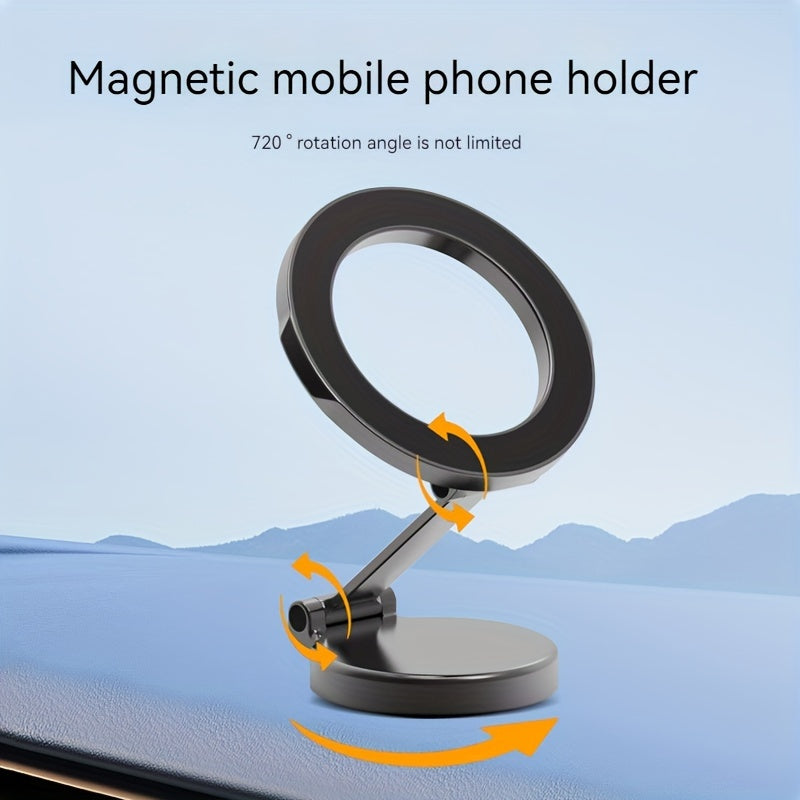 Magnetic Car Phone Holder Universal Suction Cup Rotating Fastening