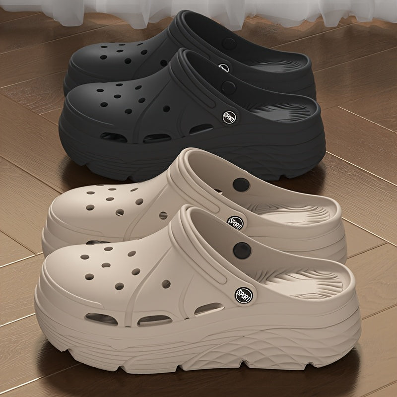 Women's White EVA Clogs with Cushioned Sole, Ventilation Holes, Indoor Outdoor