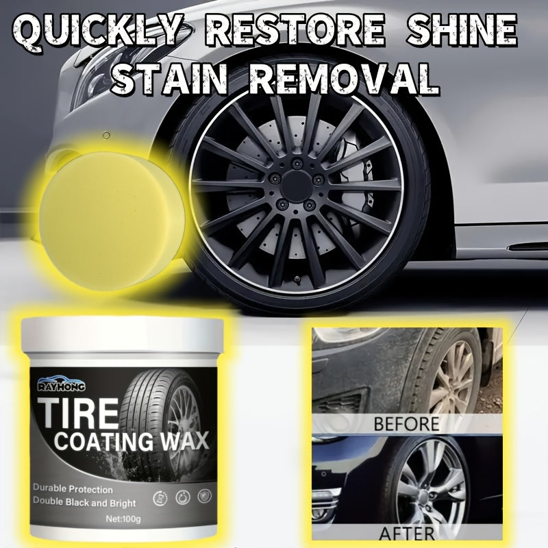 Kit de recubrimiento de neumáticos con aceite de coco para brillo y protección de caucho y plástico
