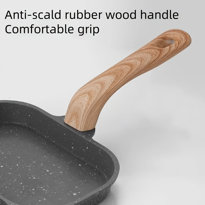 3-in-1 Non-stick nonushta qovurilgan pan, omletlar, pelmeni, bifshteks, oson tozalash, uy va ochiq havoda pishirish