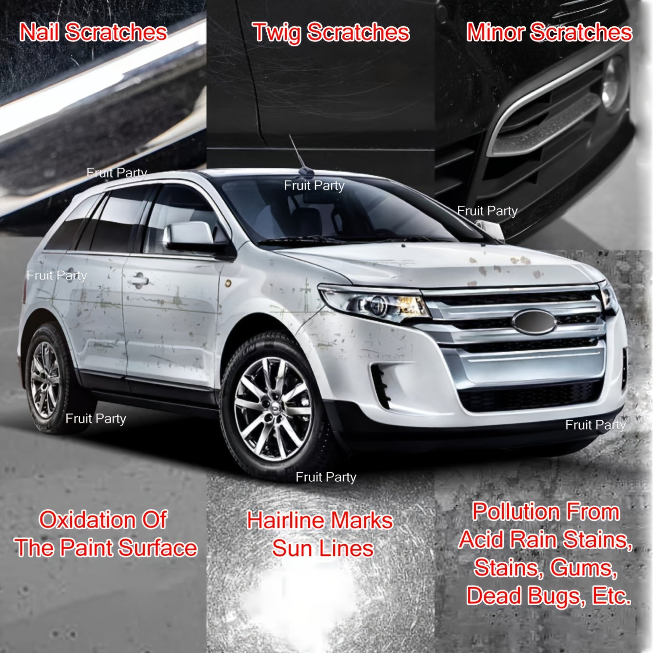 Vehicle Scratch Repair Cream for Metal Surfaces, Paint Care, Polishing