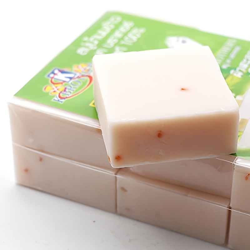 Unisex Thai Rice Milk Soap 60g Moisturizing Cleansing Facial Handmade Coconut Skin