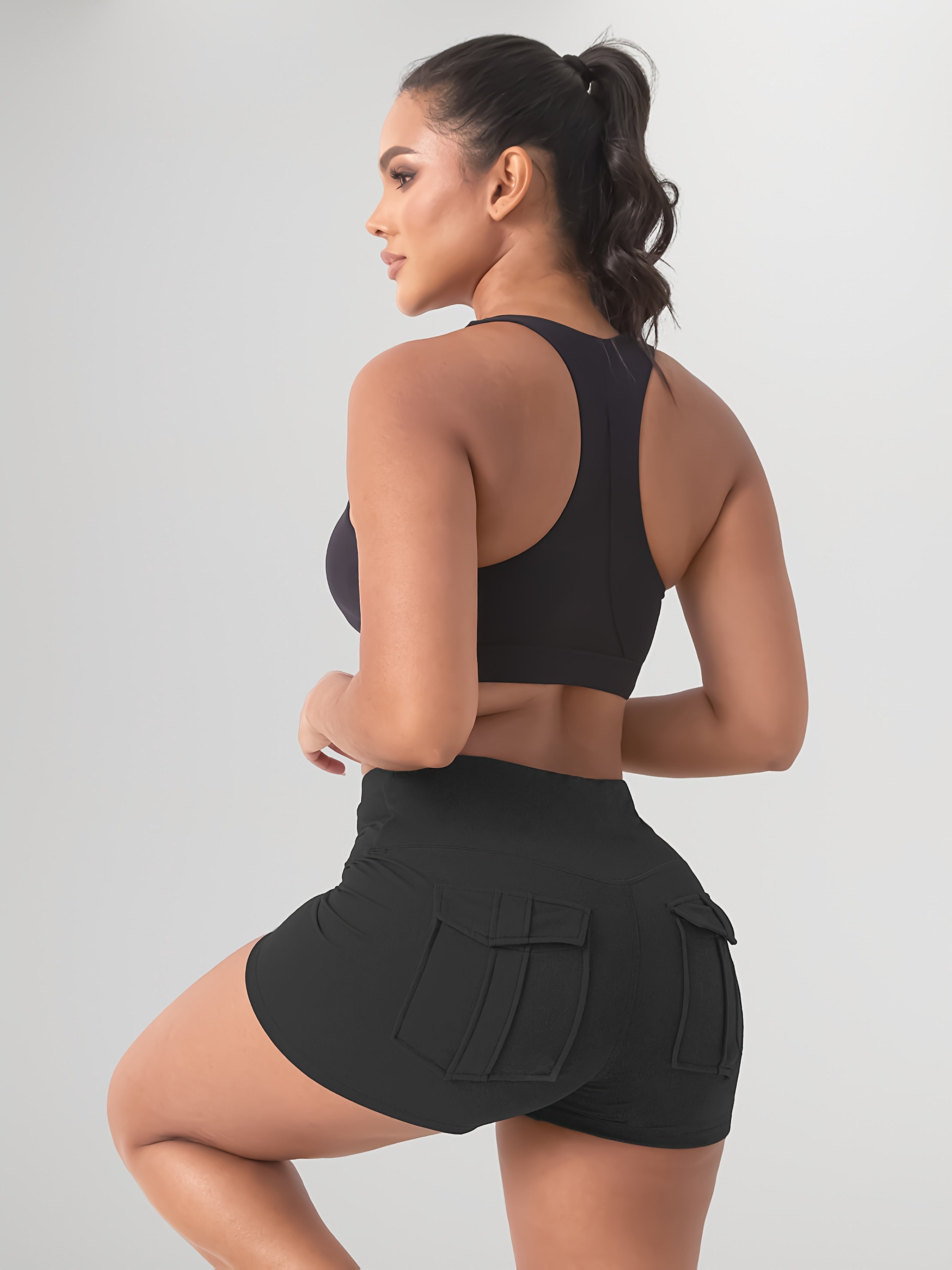 Women's Plus Size Yoga Tights with Pockets High Waist Moisture Wicking