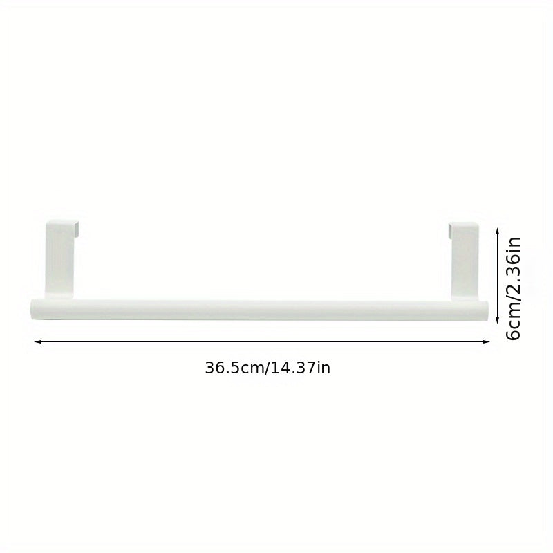 Barra de toalla de acero inoxidable para puertas y armarios de baño sin necesidad de perforar
