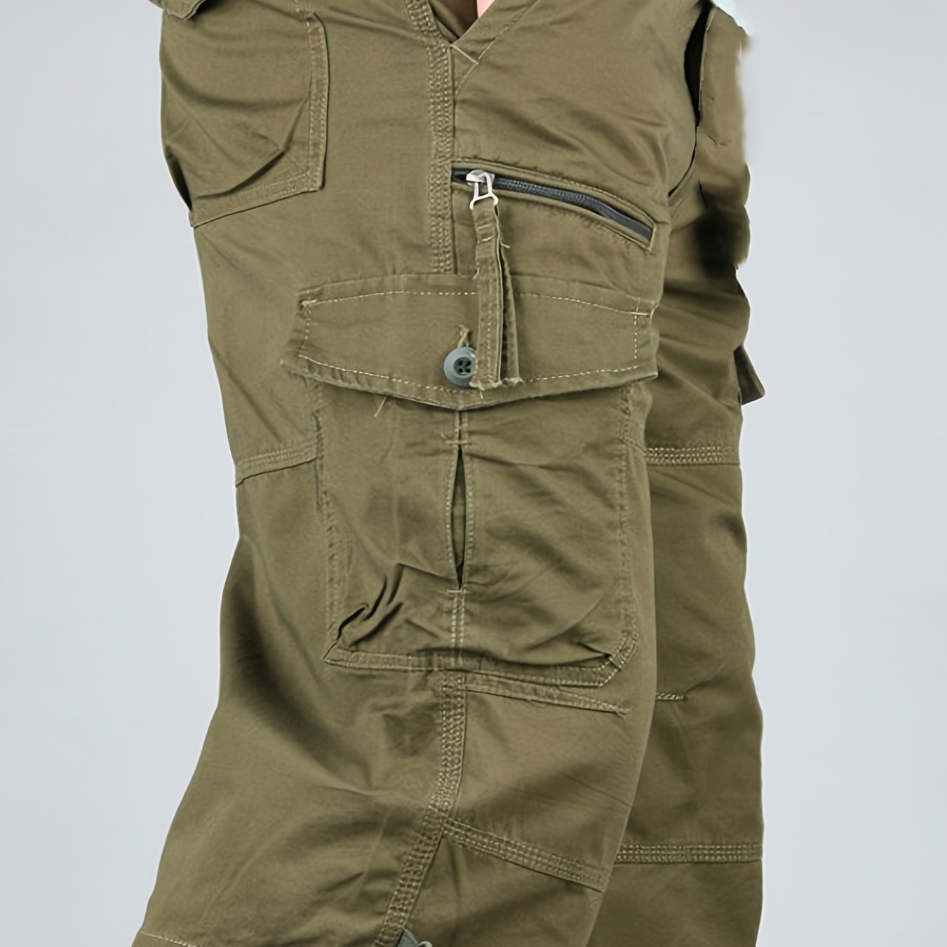 Men's Cotton Cargo Shorts for Hiking Cycling Summer Casual Loose Fit