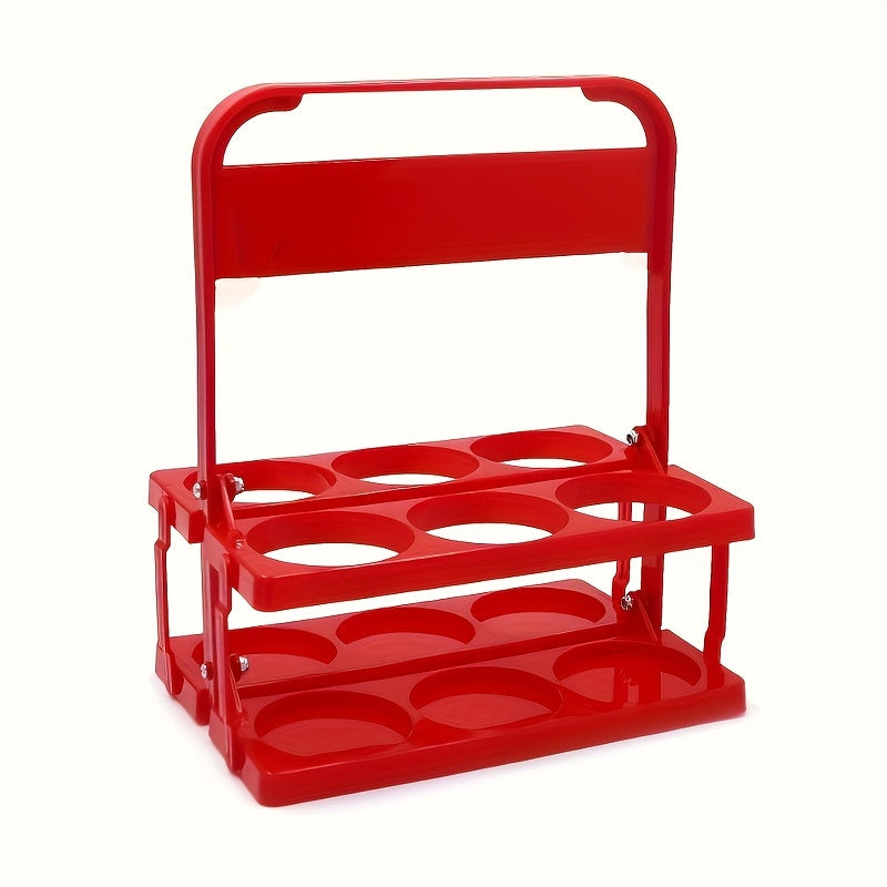 Plastic Beer Caddy for Outdoor Camping and Home Use Portable Foldable Beverage Organizer