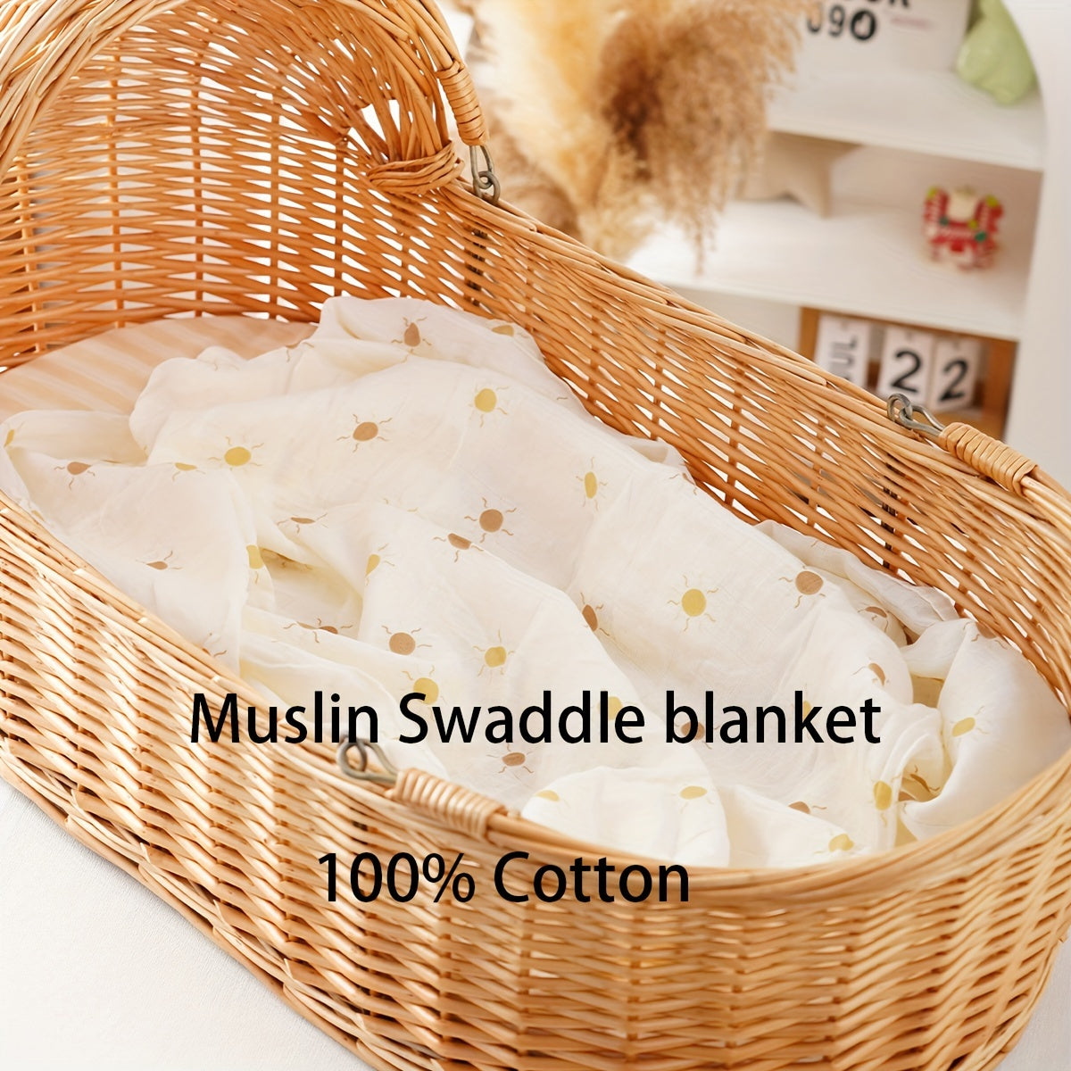 Muslin Baby Swaddle Blanket Cotton Gauze Soft and Gentle for Newborns