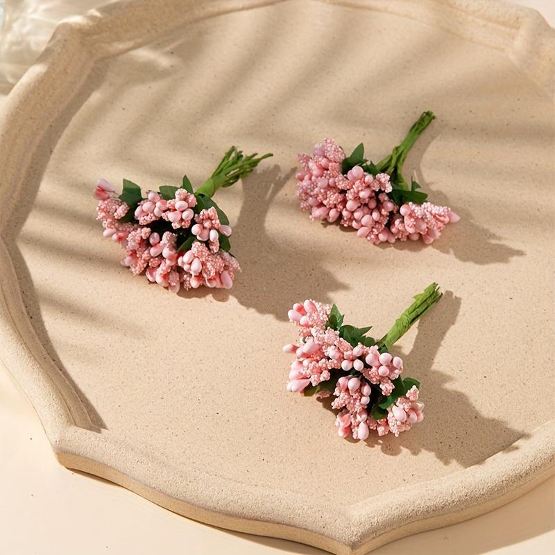 Flores de perlas artificiales con frutas de espuma para cajas de regalo, coronas, decoración de jarrón