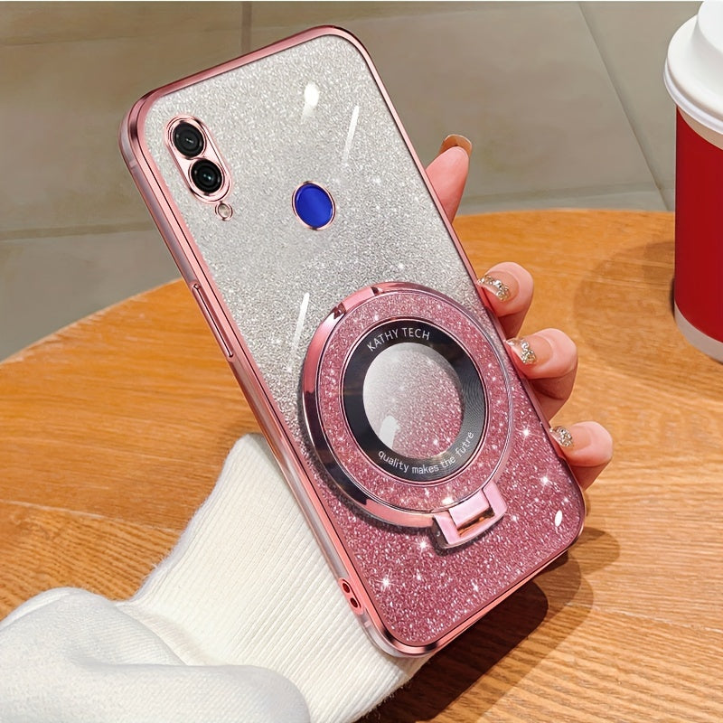 Glitter Magnetic Suction Phone Case for Redmi Note Series TPU Drop Proof
