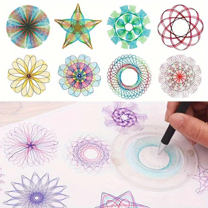 22-Piece Plastic Drawing Template Ruler Set for Patterns Curves Gears Educational Accessories