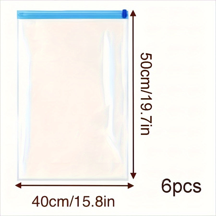 6-Piece Vacuum Storage Bag Set for Bedding Clothes Quilts Duvets