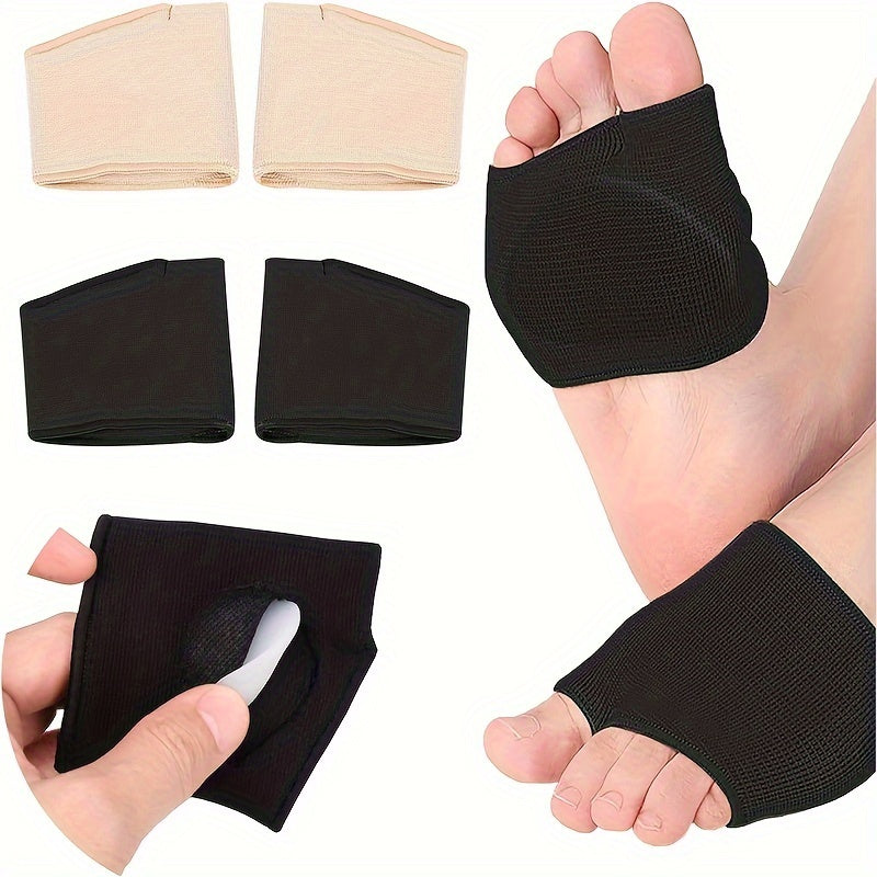 Unisex Soft Fabric Metatarsal Pads Foot Support Cushions Pair