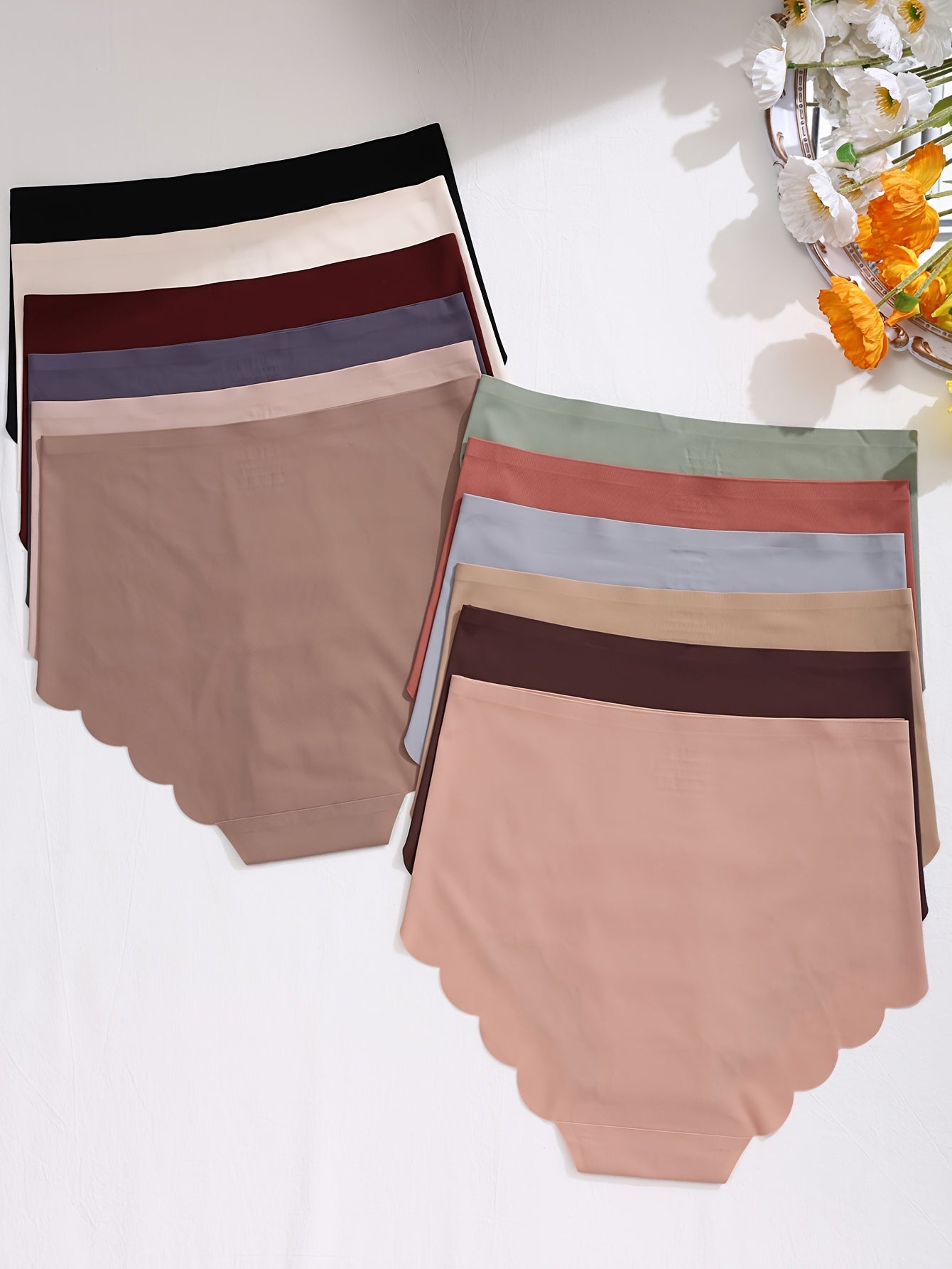 Women's Seamless High Waist Briefs Solid Colors Comfortable Underwear