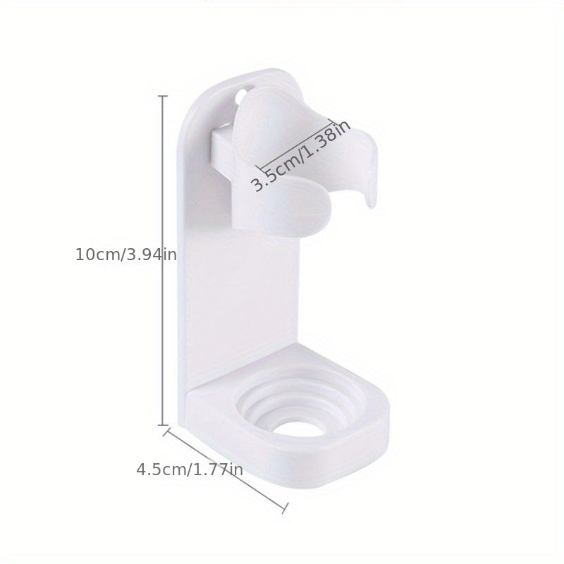 Wall Mount Toothbrush Holder Plastic Open Storage No Electricity Bathroom Accessory