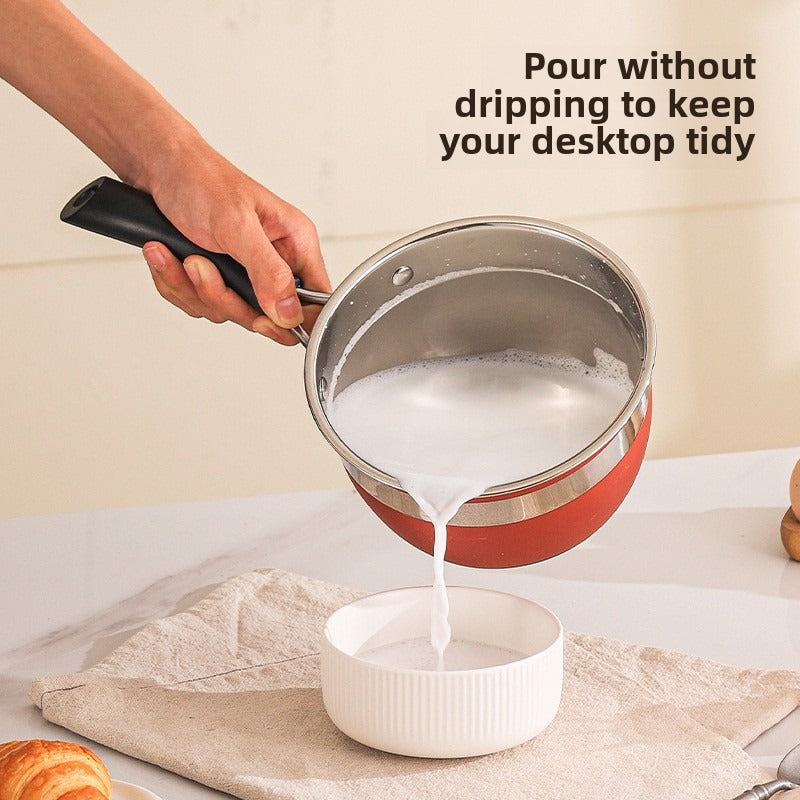 Set of 6 Stainless Steel Cookware Set with Frying Pan Soup Pot and Induction Compatible