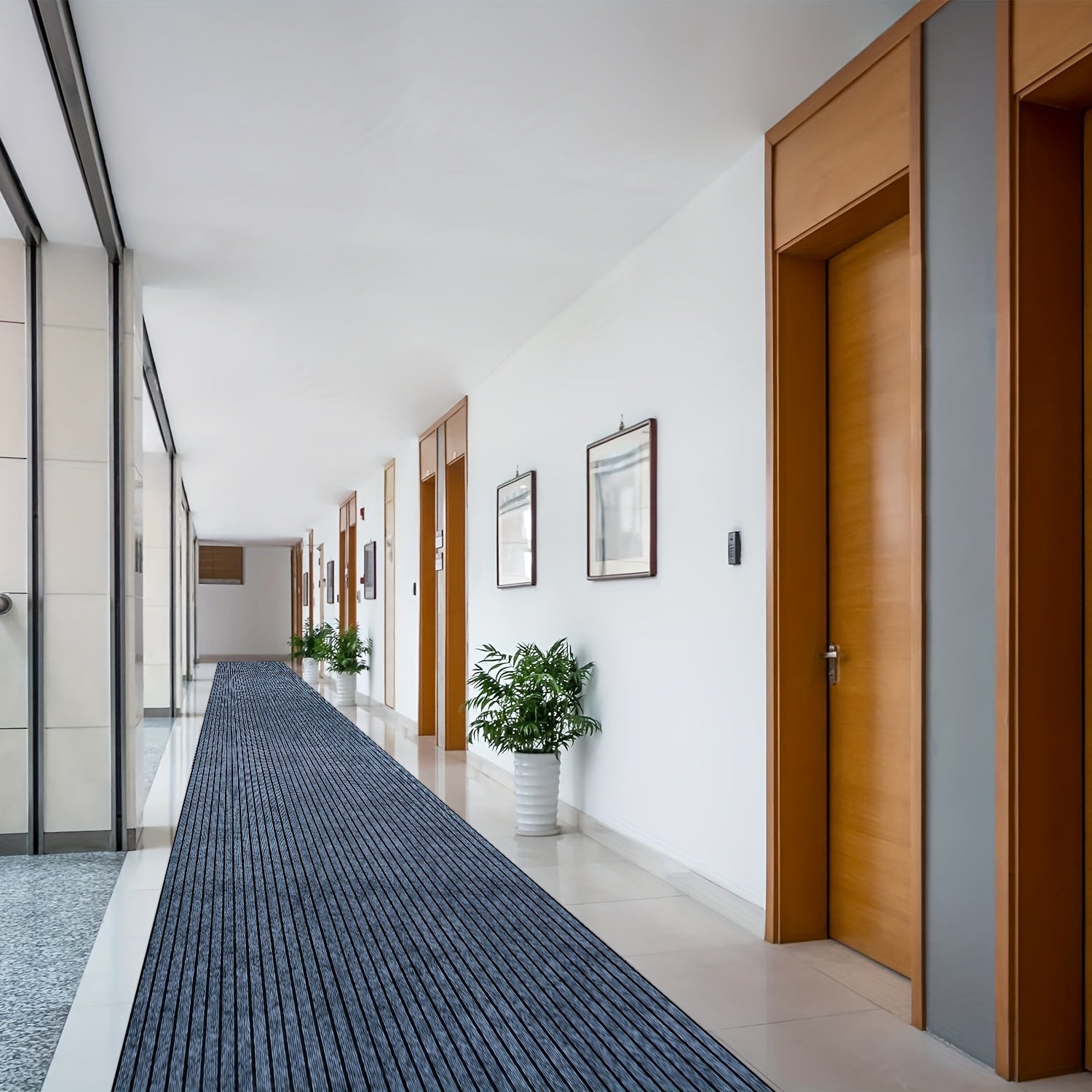 Non-Slip Waterproof Runner Rug for Indoor Outdoor High Traffic Hallways Decks