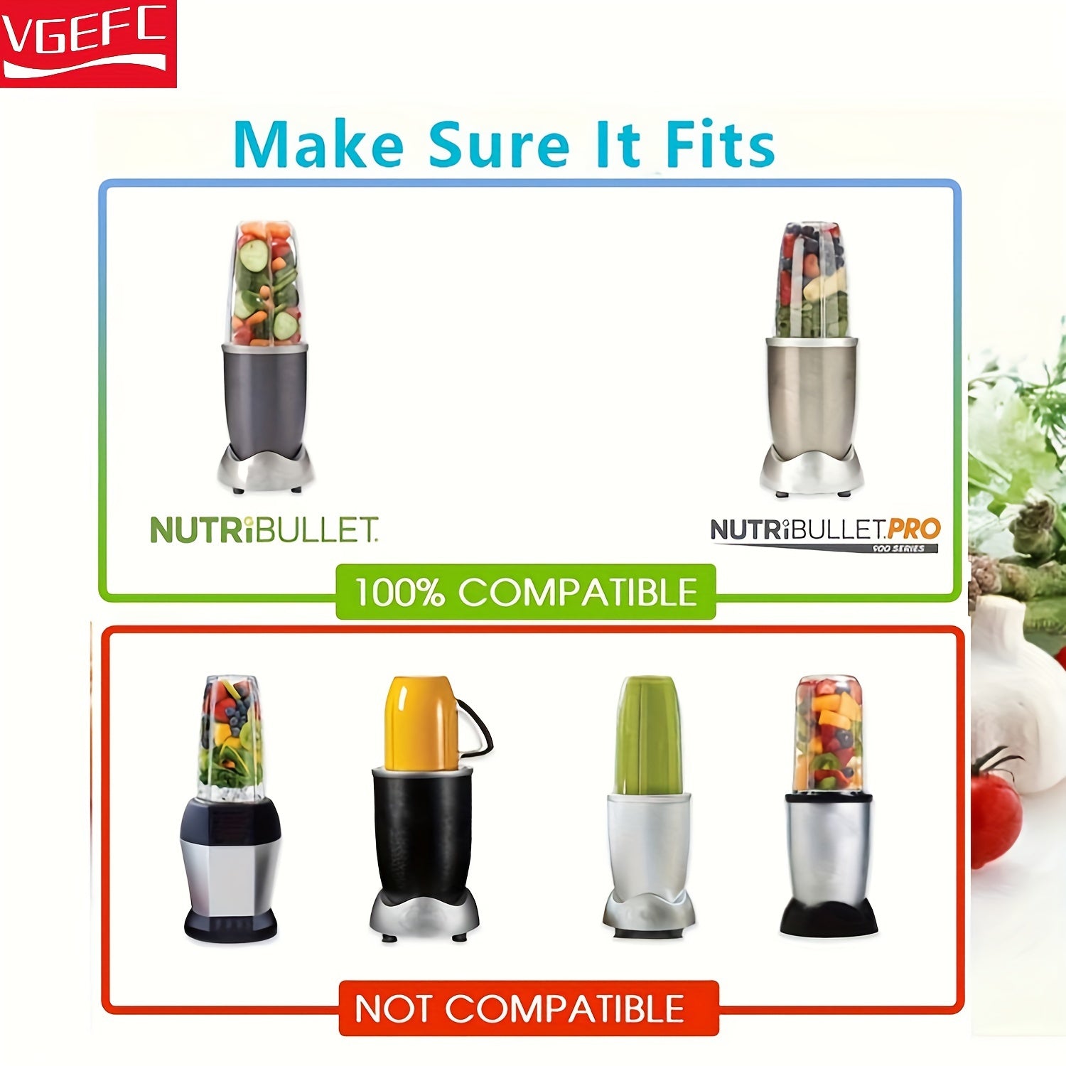 32oz Blender Cups Leak-Proof BPA-Free Replacement with Measurement for Nutribullet