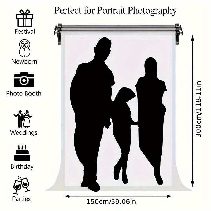 Fondo de poliéster blanco para fotografía para sesiones de fotos, grabaciones de video y fiestas