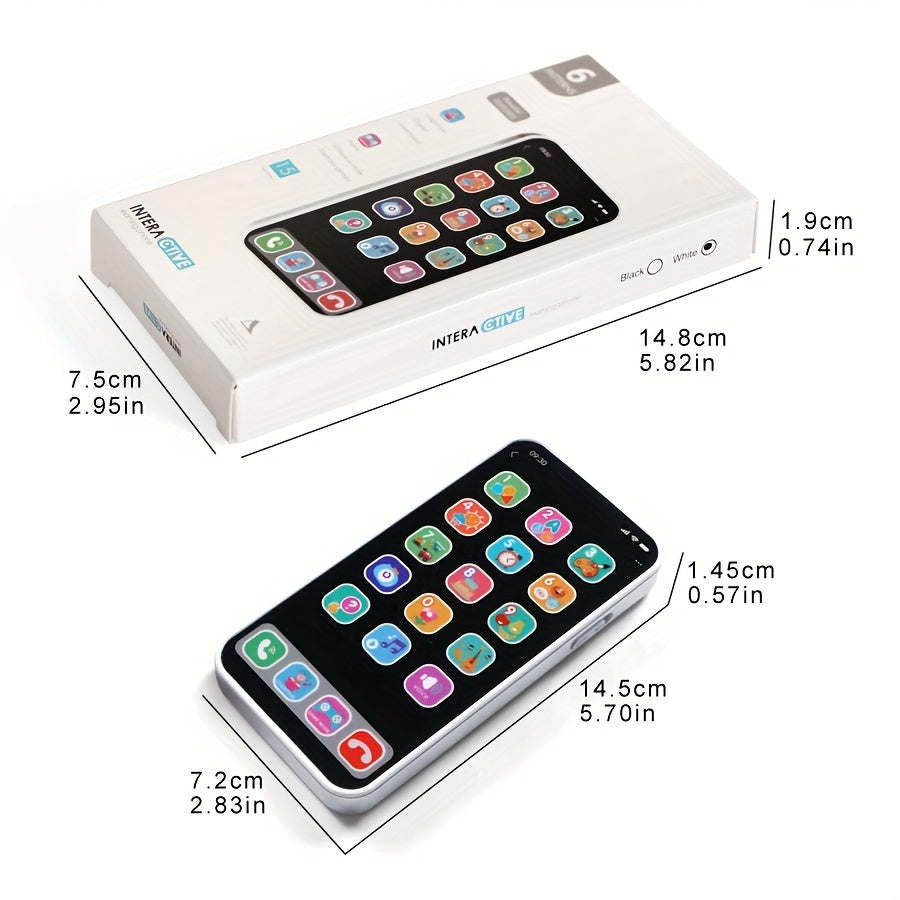 Kids' Educational Toy Phone for Ages 3-6 with Music, Numbers, Colors, Animals, Fruits, Safe Plastic
