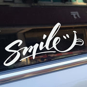 English Letter Smile Face Car Sticker Waterproof Motorcycle Body Decor