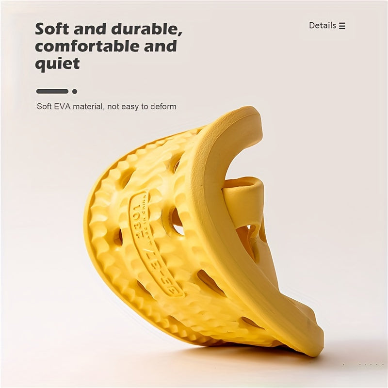 EVA Slippers Solid Color Hollow-Out Non-Slip Drainage Shower Slides